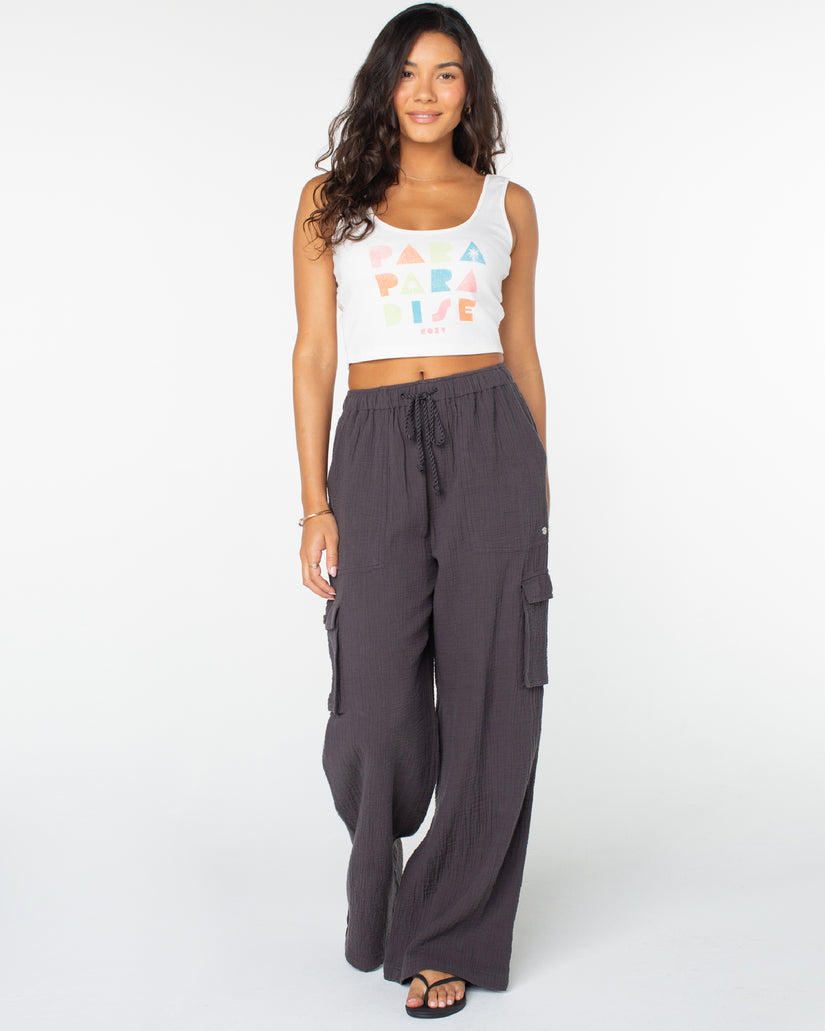 Women Roxy® Precious Cargo Beach Pants Dark Grey | PUYS-71280