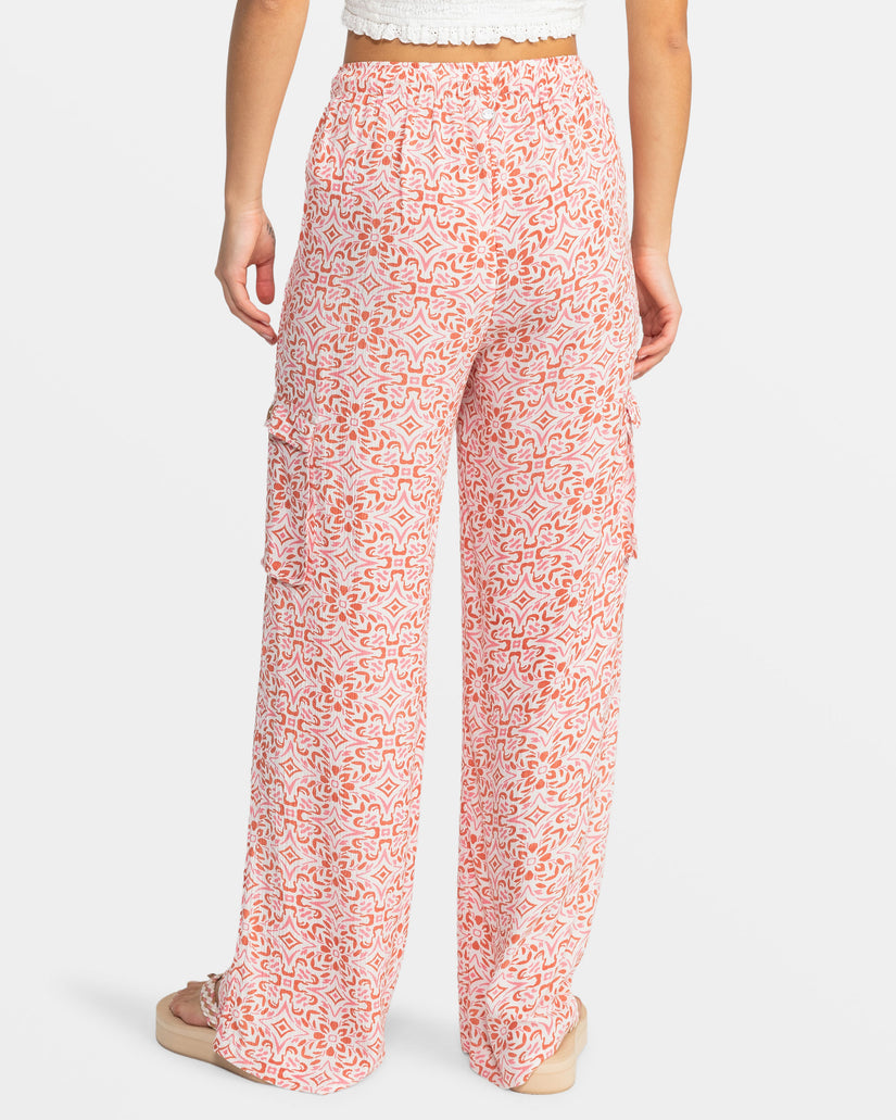Women Roxy® Precious Cargo Gauze High Waisted Pants Pink | LIKF-30871