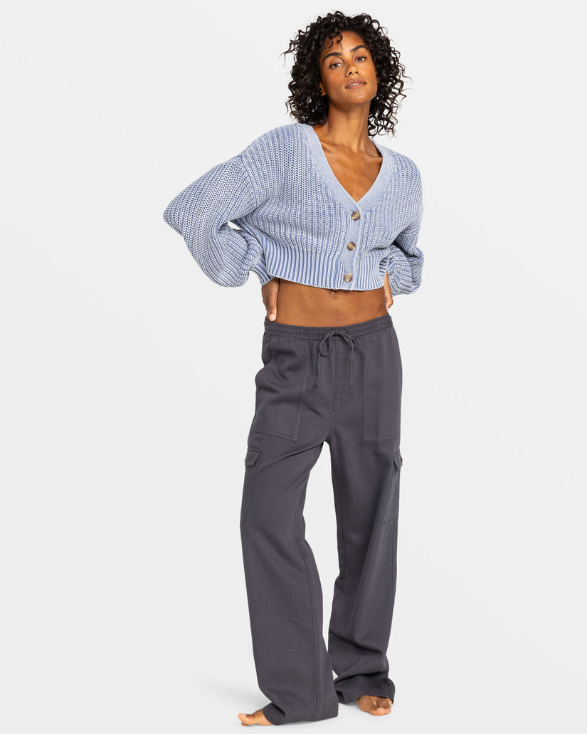 Women Roxy® Precious Cargo Twill High Waisted Pants Dark Grey | QACY-94067