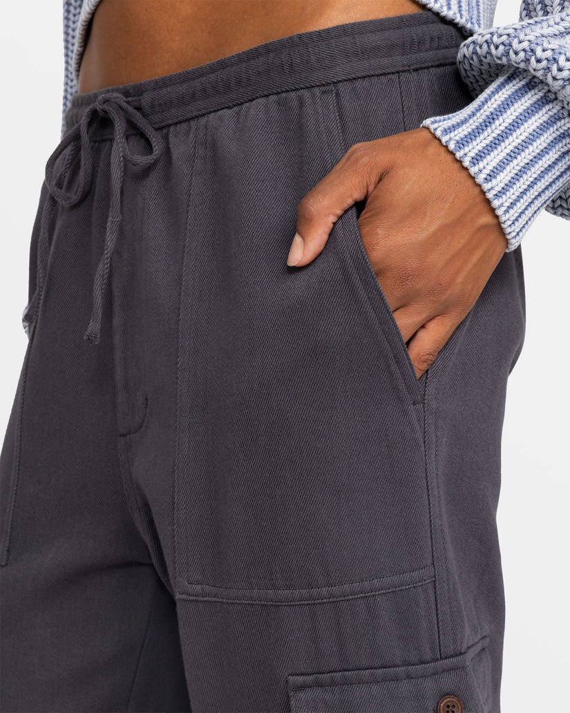 Women Roxy® Precious Cargo Twill High Waisted Pants Dark Grey | QACY-94067