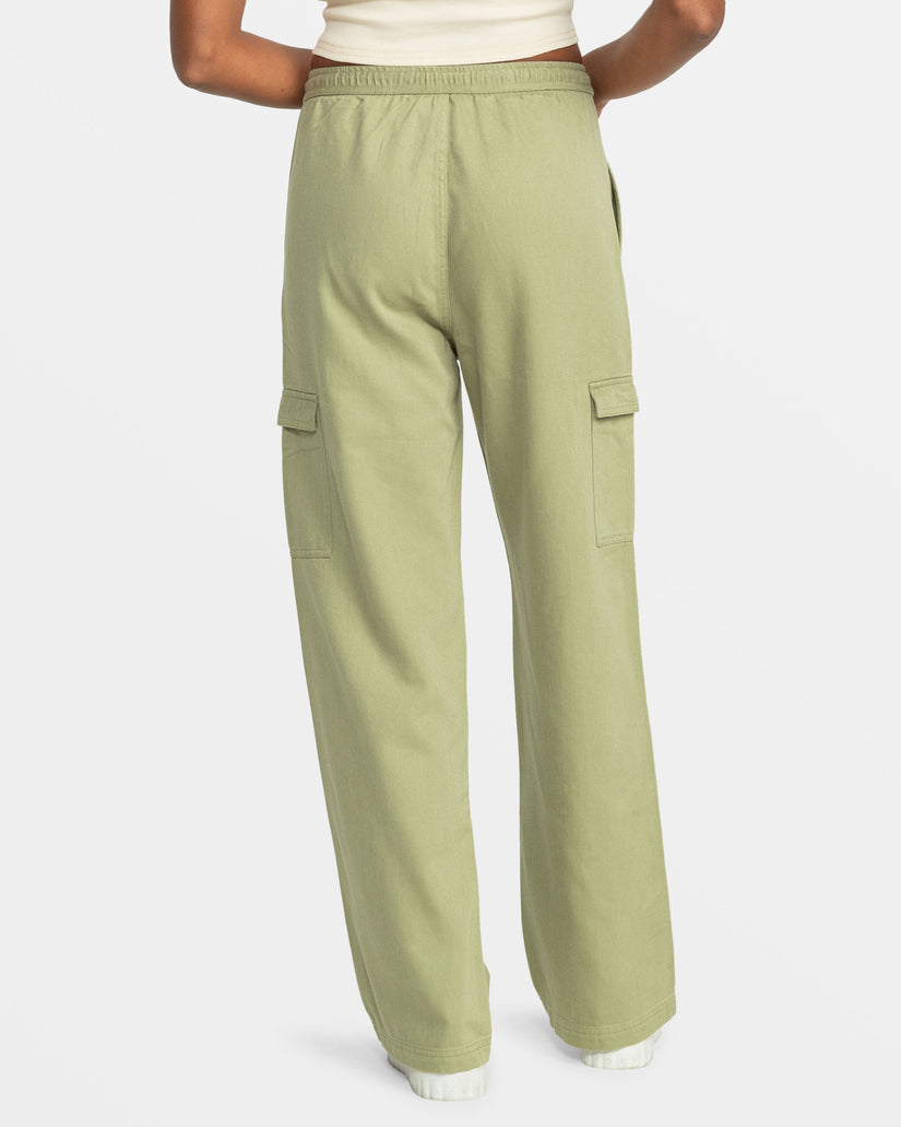 Women Roxy® Precious Cargo Twill High Waisted Pants Green | RJYT-01264