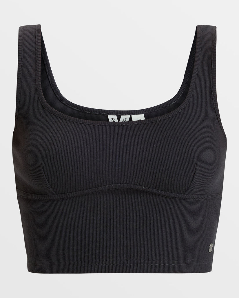 Women Roxy® Pretty Please Crop Tops Black | NQGT-30592