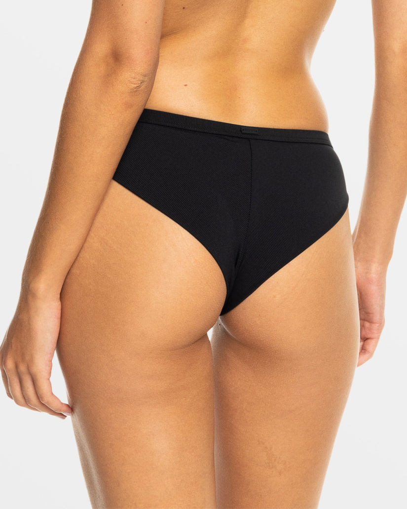 Women Roxy® Pro The Snap Turn Cheeky Bikini Bottoms Black | ZAPF-74129