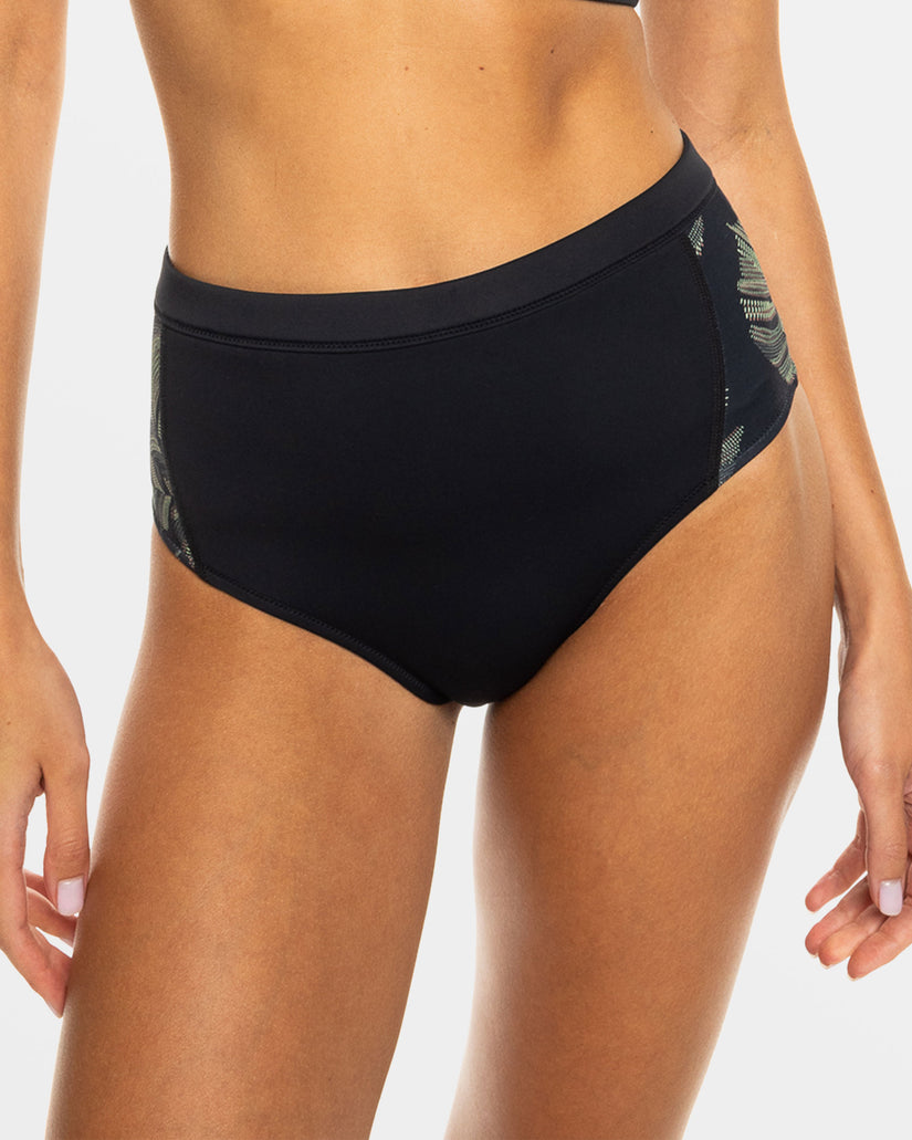 Women Roxy® Pro Wave Highwaist Bikini Bottoms Black | DKPL-69134