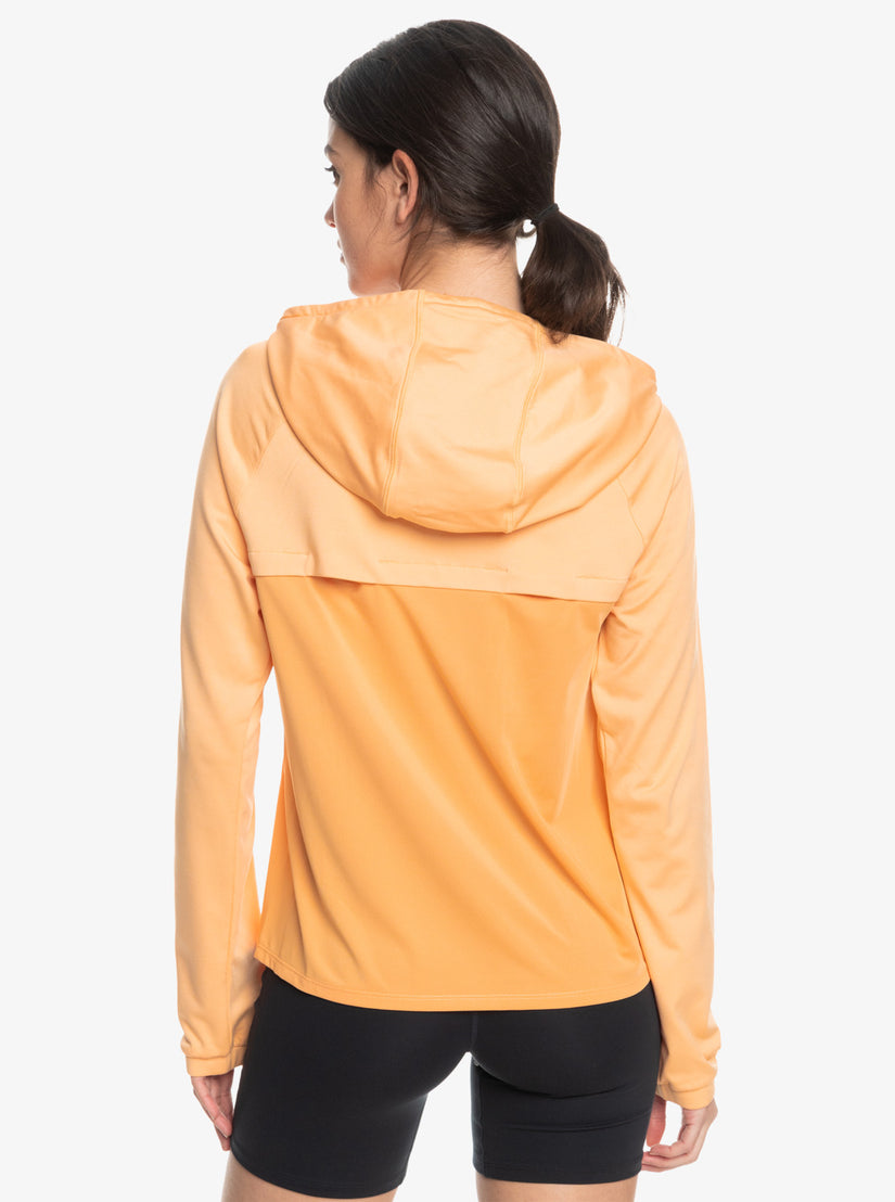 Women Roxy® Pure Pursuit Mesh Hooded Tops Coral | TREJ-36017