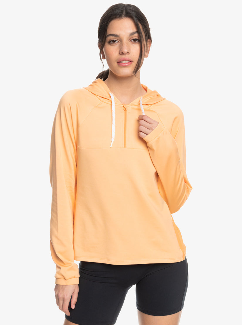 Women Roxy® Pure Pursuit Mesh Hooded Tops Coral | TREJ-36017