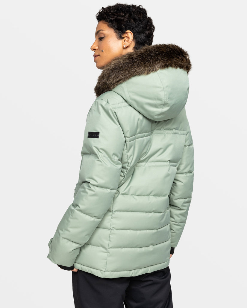 Women Roxy® Quinn Snowboard Jackets Green | UWIX-58324