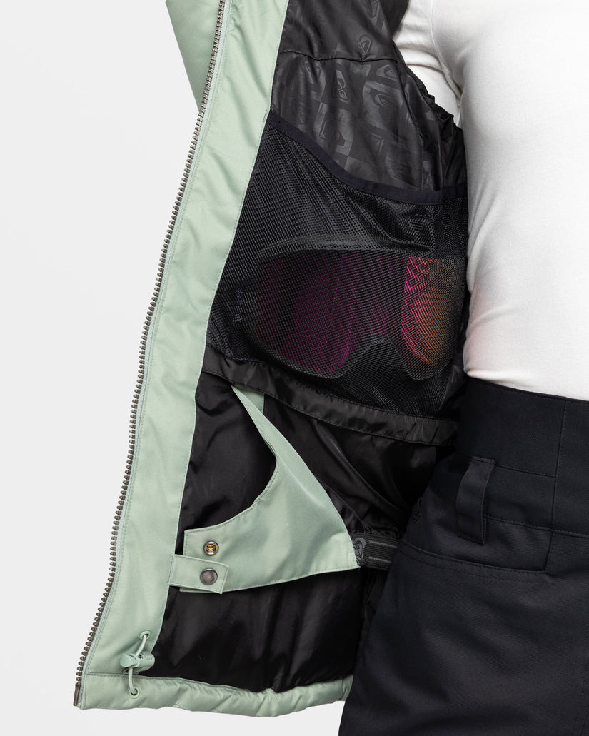 Women Roxy® Quinn Snowboard Jackets Green | UWIX-58324