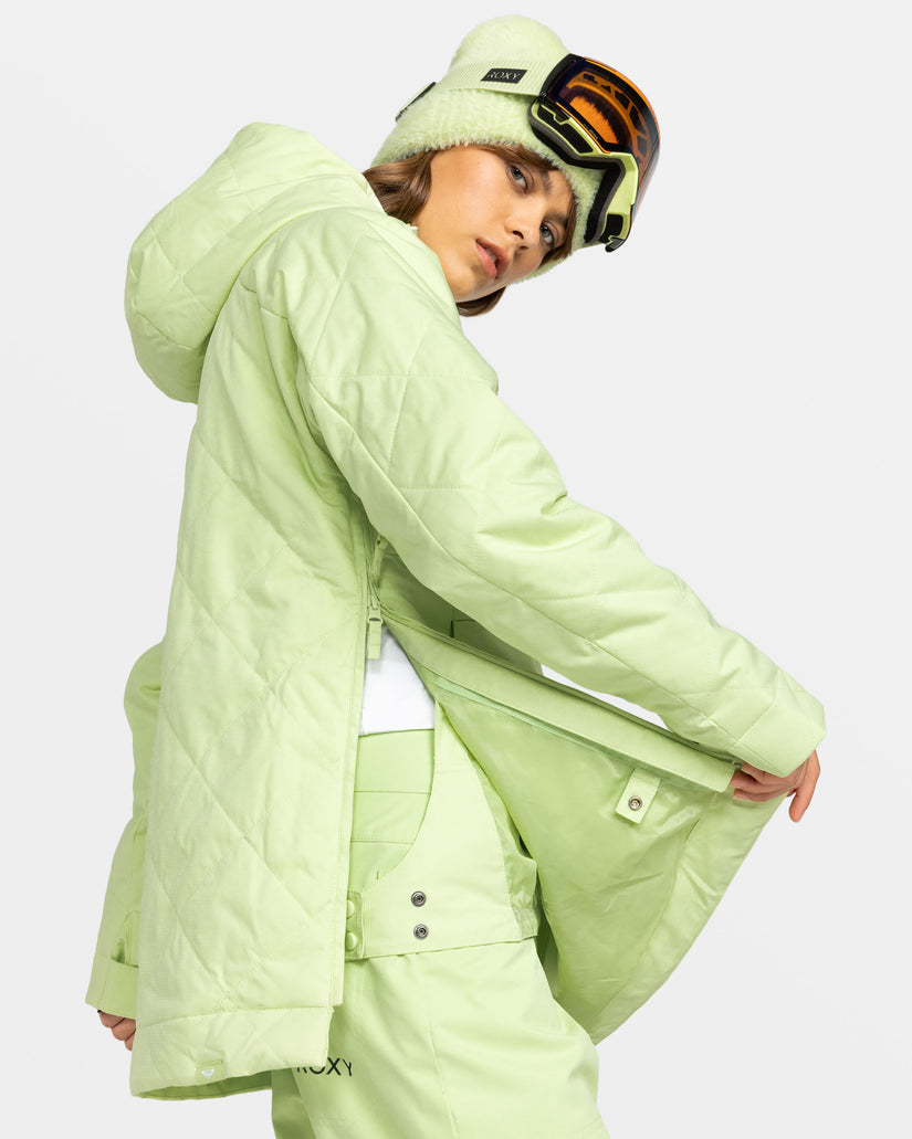 Women Roxy® Radiant Lines Overhead Snowboard Jackets Green | XIMF-58067