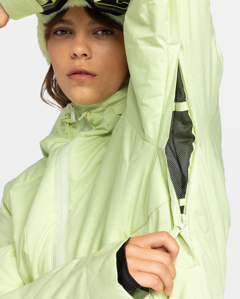 Women Roxy® Radiant Lines Overhead Snowboard Jackets Green | XIMF-58067