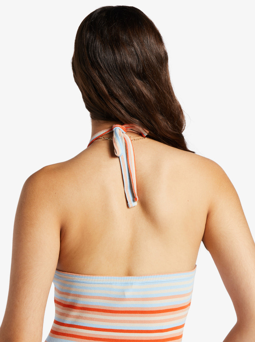 Women Roxy® Retro Coast Halter Mini Dress Stripes | SYIJ-60219
