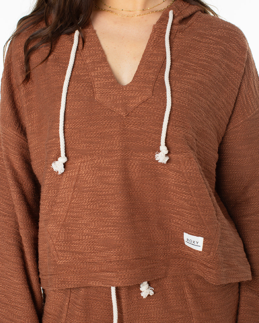 Women Roxy® Rich Coast Cropped Hoodie Brown | ZEVK-72659
