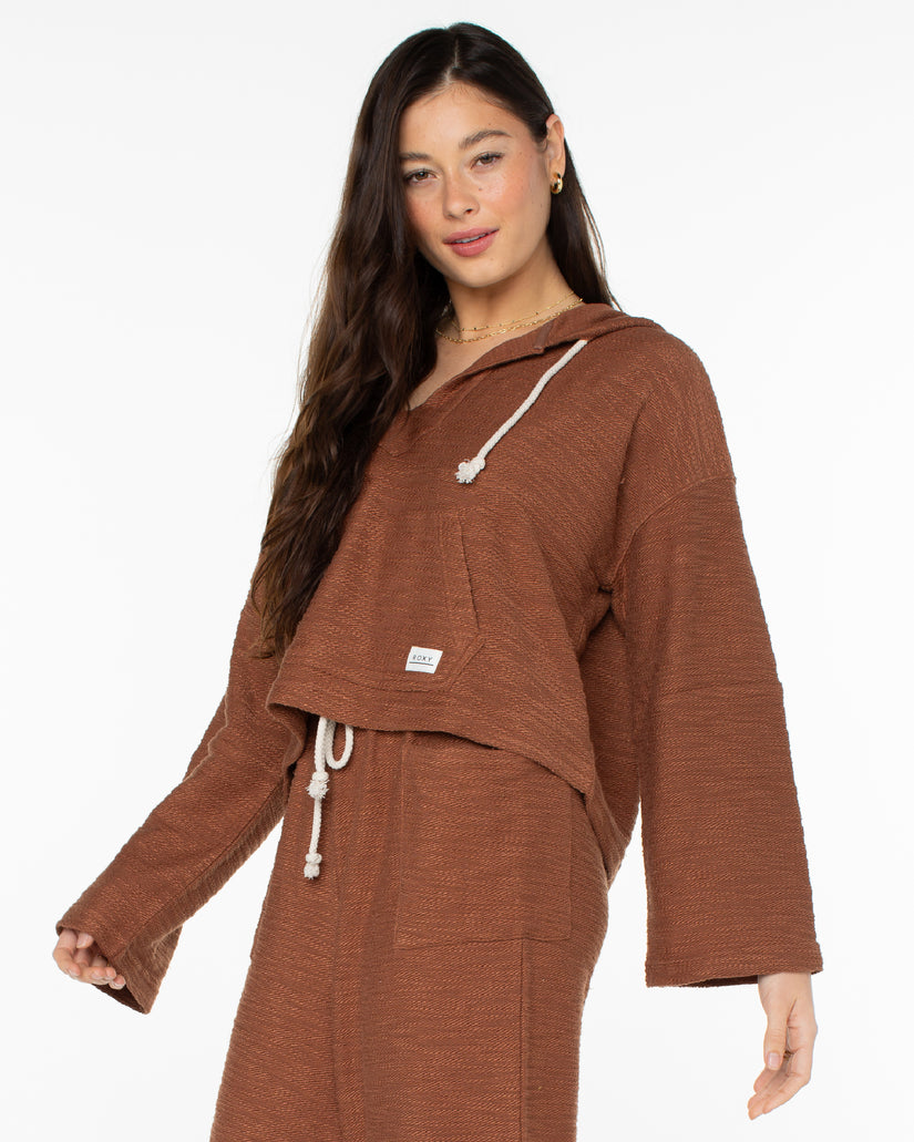 Women Roxy® Rich Coast Cropped Hoodie Brown | ZEVK-72659