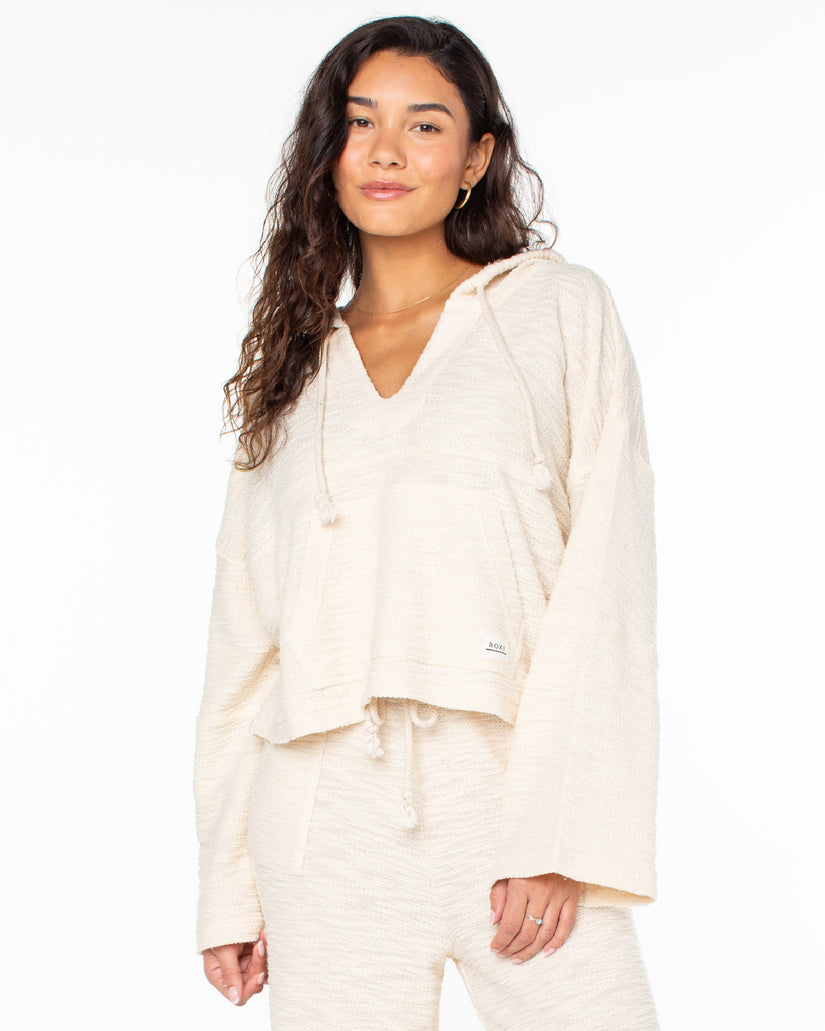 Women Roxy® Rich Coast Cropped Hoodie White | RKXQ-20761
