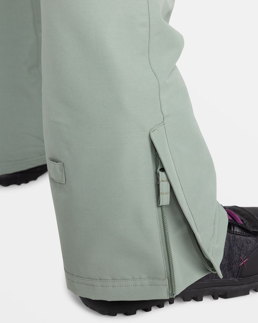 Women Roxy® Rideout Bib Snowboard Pants Green | MPDB-31467