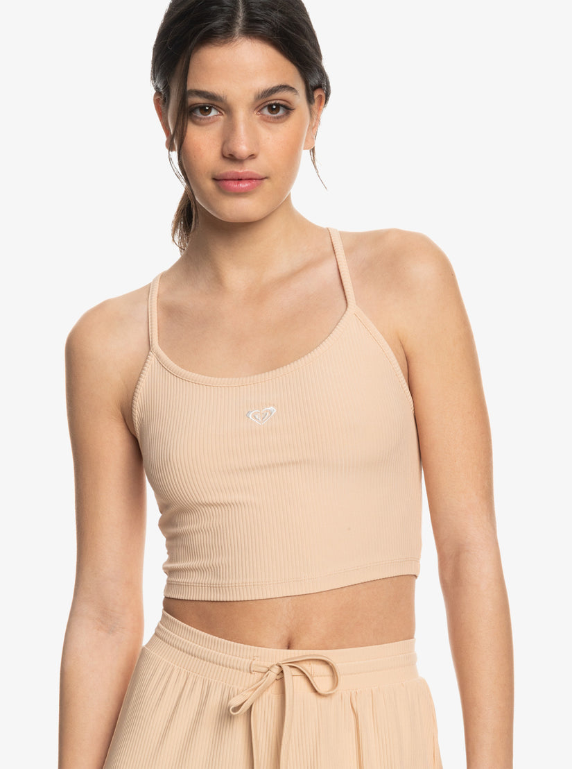 Women Roxy® Rise & Vibe Rib Knit Tops Beige | MZAY-27914