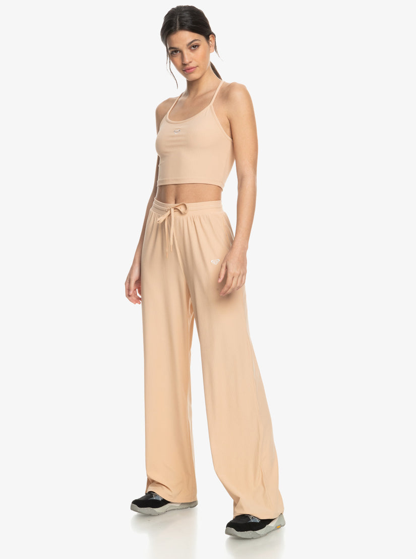 Women Roxy® Rise & Vibe Rib Knit Tops Beige | MZAY-27914