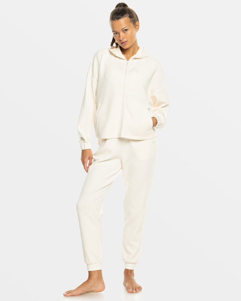 Women Roxy® Rise & Vibe Sweet Zip Hoodie White | YDKT-75192
