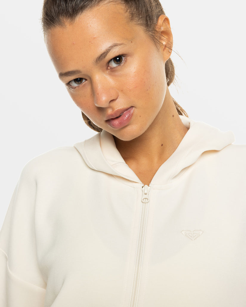 Women Roxy® Rise & Vibe Sweet Zip Hoodie White | YDKT-75192