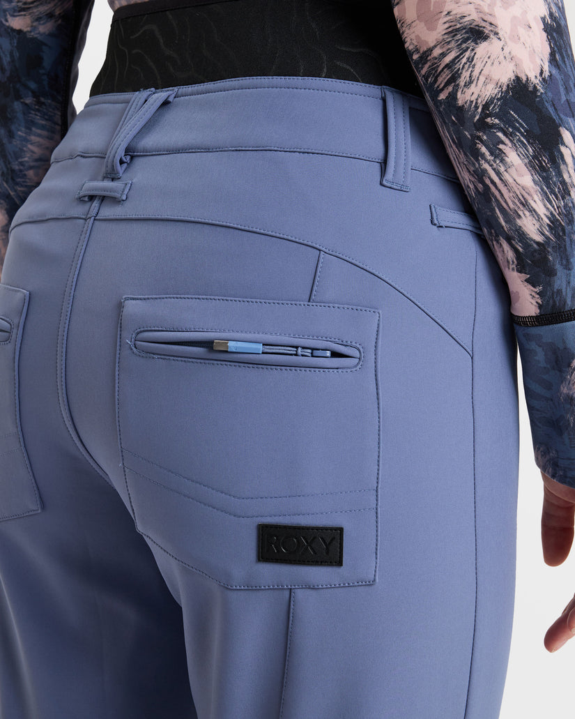 Women Roxy® Rising High Snowboard Pants Blue | USOR-82450