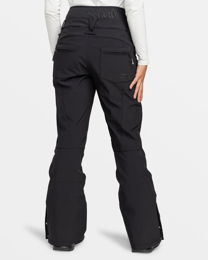 Women Roxy® Rising High Snowboard Pants Black | XLGB-49732