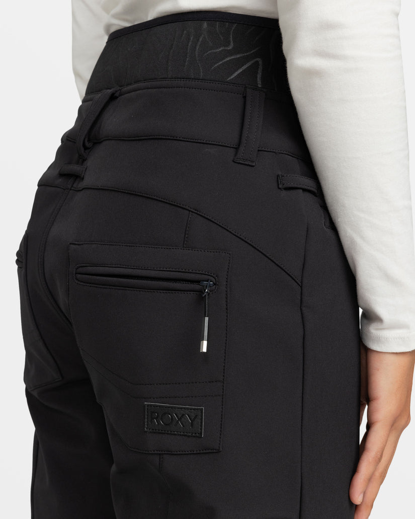 Women Roxy® Rising High Snowboard Pants Black | XLGB-49732