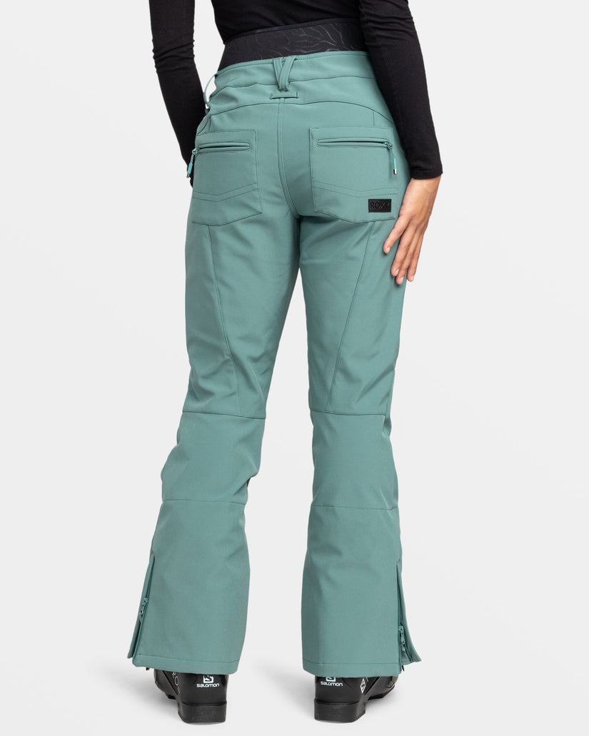 Women Roxy® Rising High Snowboard Pants Green | EBJH-59216