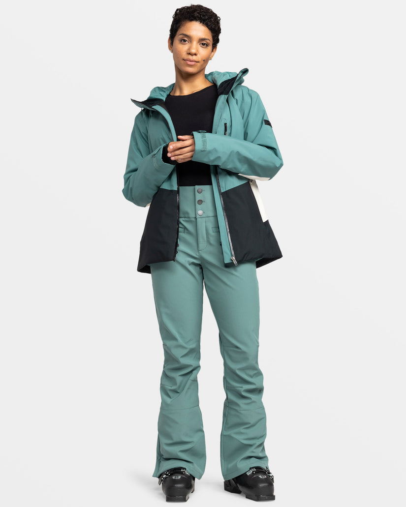 Women Roxy® Rising High Snowboard Pants Green | EBJH-59216