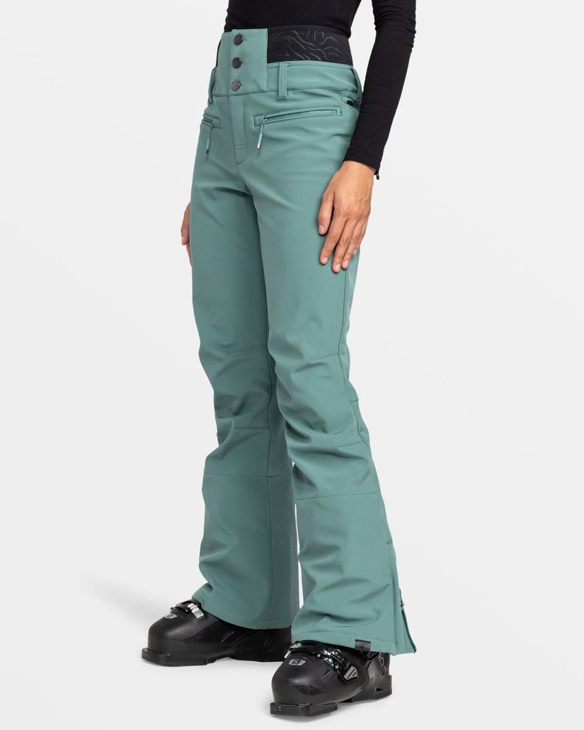 Women Roxy® Rising High Snowboard Pants Green | EBJH-59216