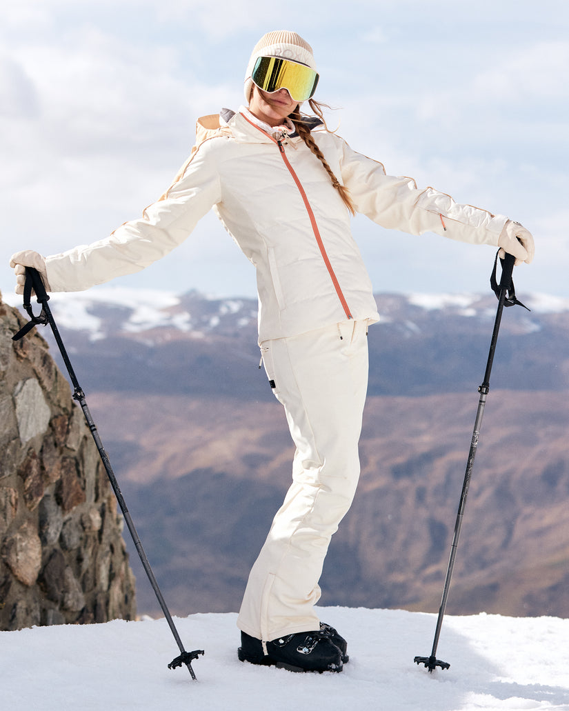 Women Roxy® Rising High Snowboard Pants White | UANZ-71865