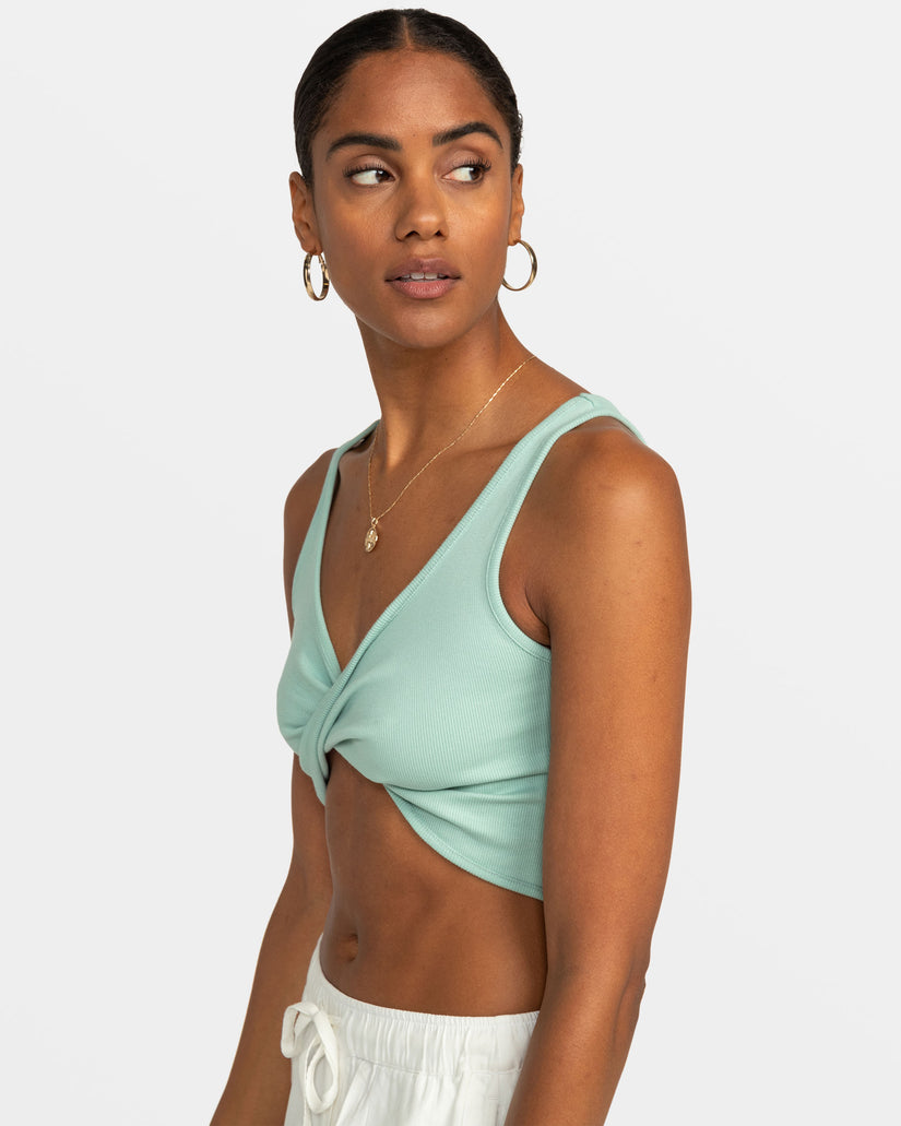 Women Roxy® Riviera Cropped Tank Top Blue | LFGN-51740