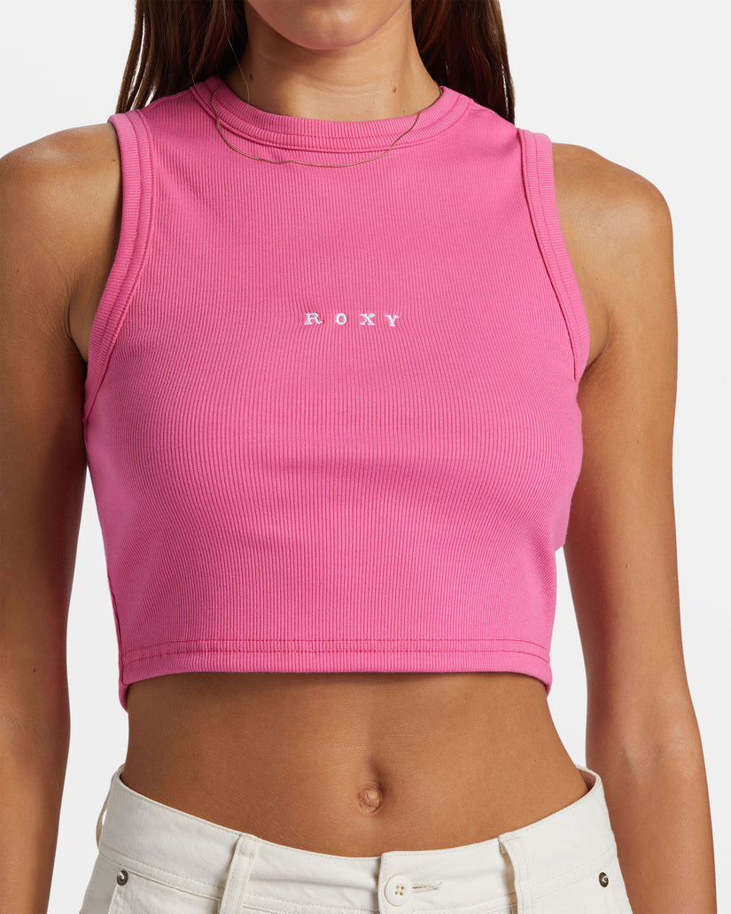 Women Roxy® Roxify Fitted Ribbed Tank Top Pink | VXUN-61058