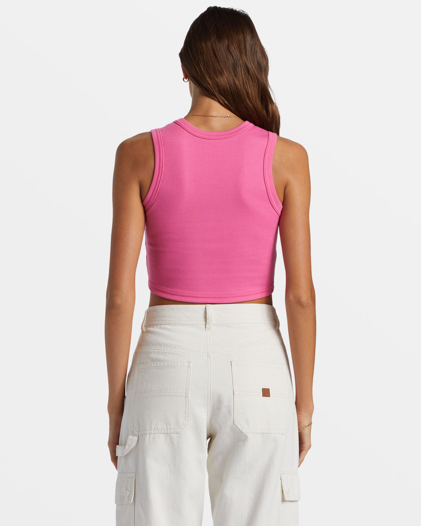 Women Roxy® Roxify Fitted Ribbed Tank Top Pink | VXUN-61058