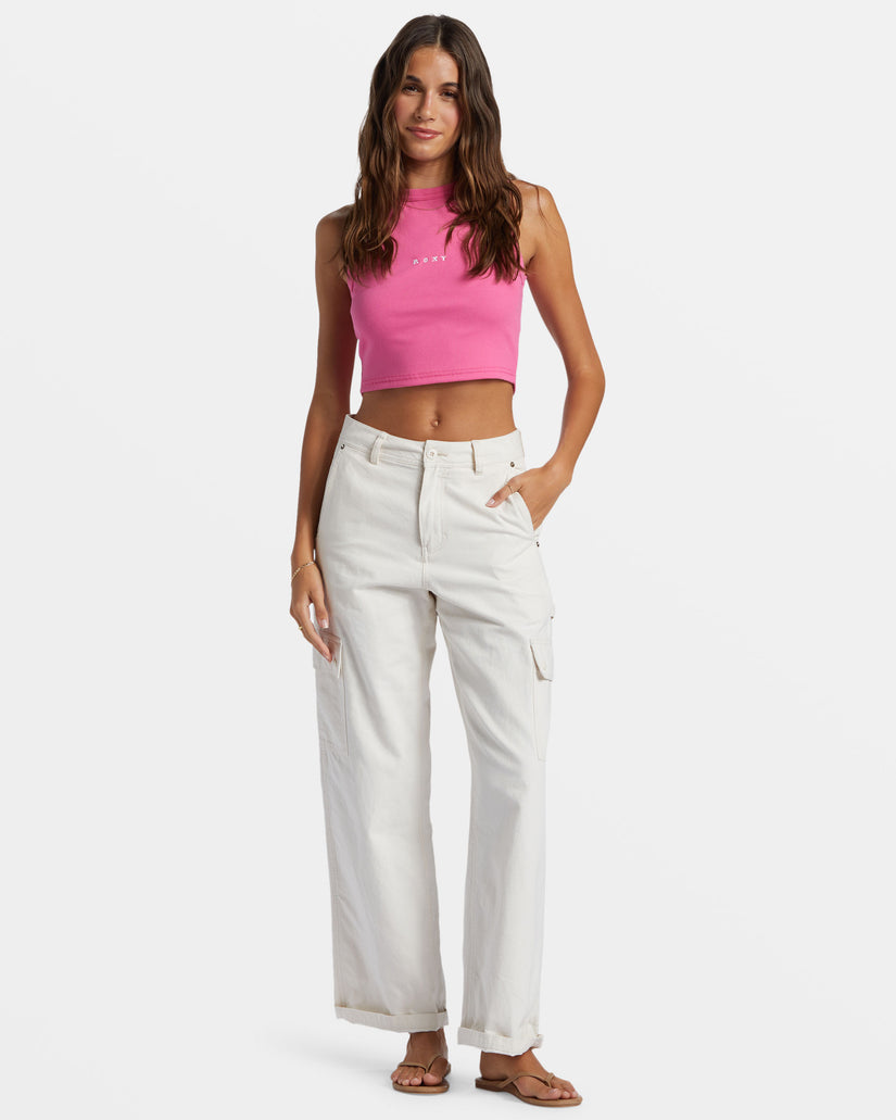 Women Roxy® Roxify Fitted Ribbed Tank Top Pink | VXUN-61058