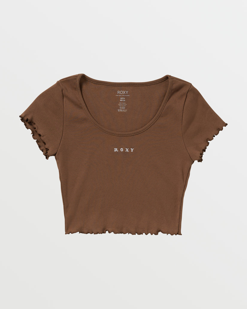 Women Roxy® Roxify Scoop Neck T-Shirt Coffee | VOYT-65302