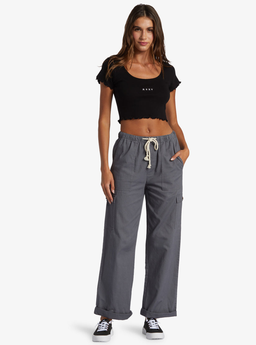 Women Roxy® Roxify Scoop Neck T-Shirt Dark Grey | TDNJ-97438