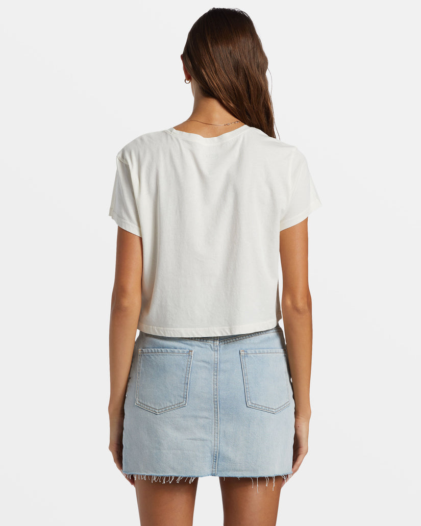 Women Roxy® Saguaro Cropped T-Shirt White | VYUE-86371