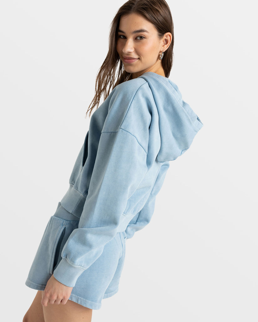 Women Roxy® Sahara Vibes Zip Hoodie Blue | PGTJ-61850