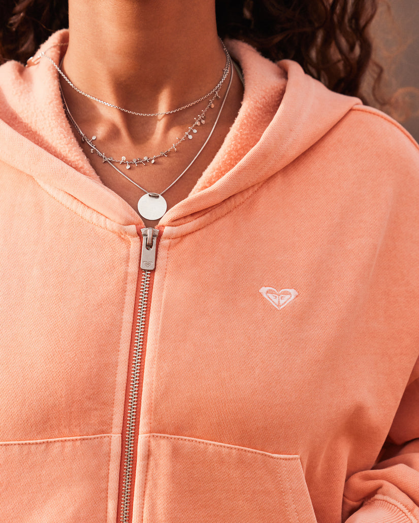 Women Roxy® Sahara Vibes Zip Hoodie Orange | LPUK-20314