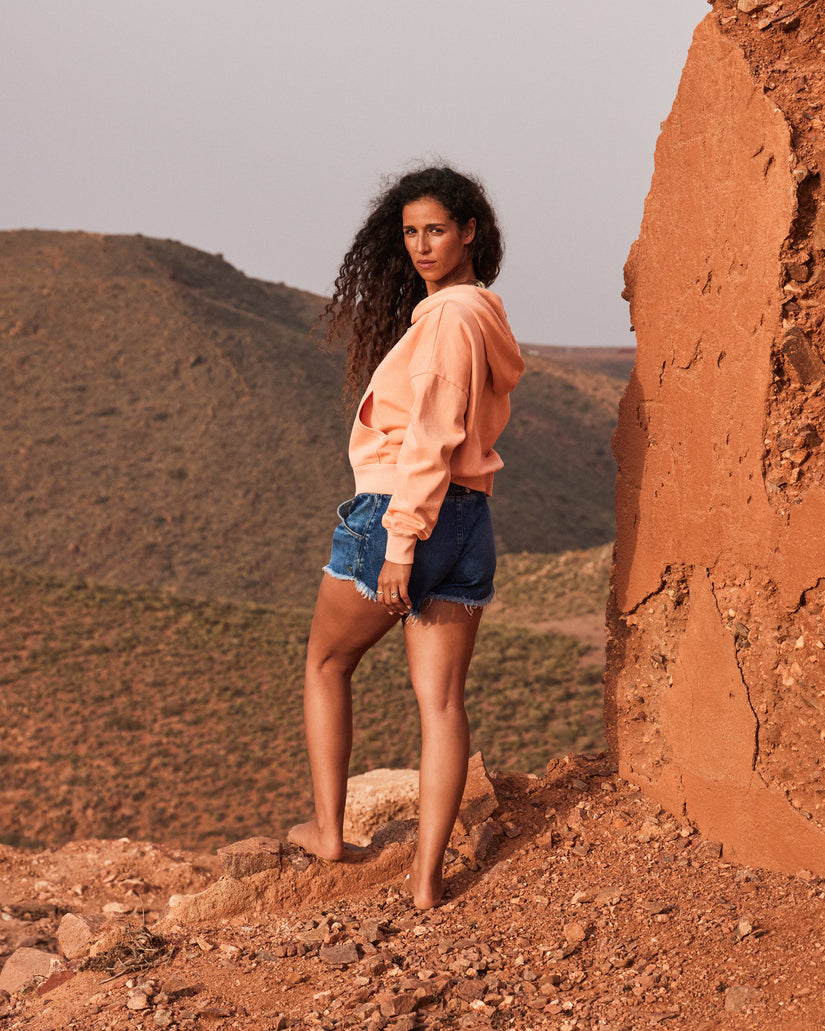 Women Roxy® Sahara Vibes Zip Hoodie Orange | LPUK-20314