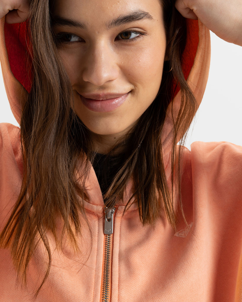 Women Roxy® Sahara Vibes Zip Hoodie Orange | LPUK-20314