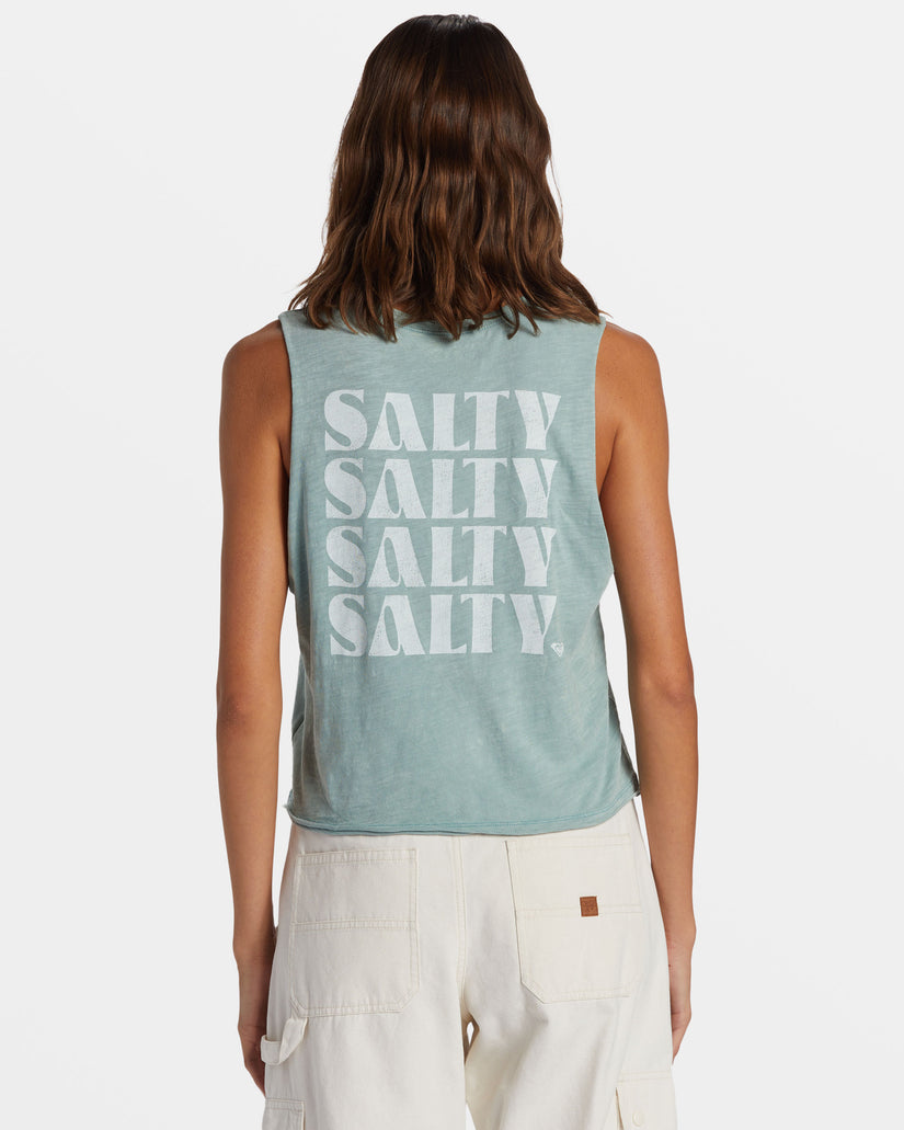 Women Roxy® Salty Stack HLMT 2.0 Cropped Tank Top Blue | GEAZ-97038