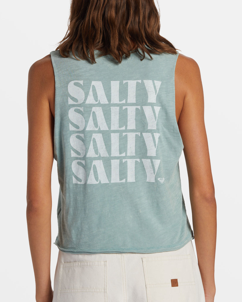 Women Roxy® Salty Stack HLMT 2.0 Cropped Tank Top Blue | GEAZ-97038