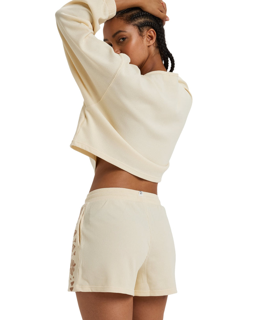 Women Roxy® Sandy Road Elastic Waist Shorts White | QRYC-16874