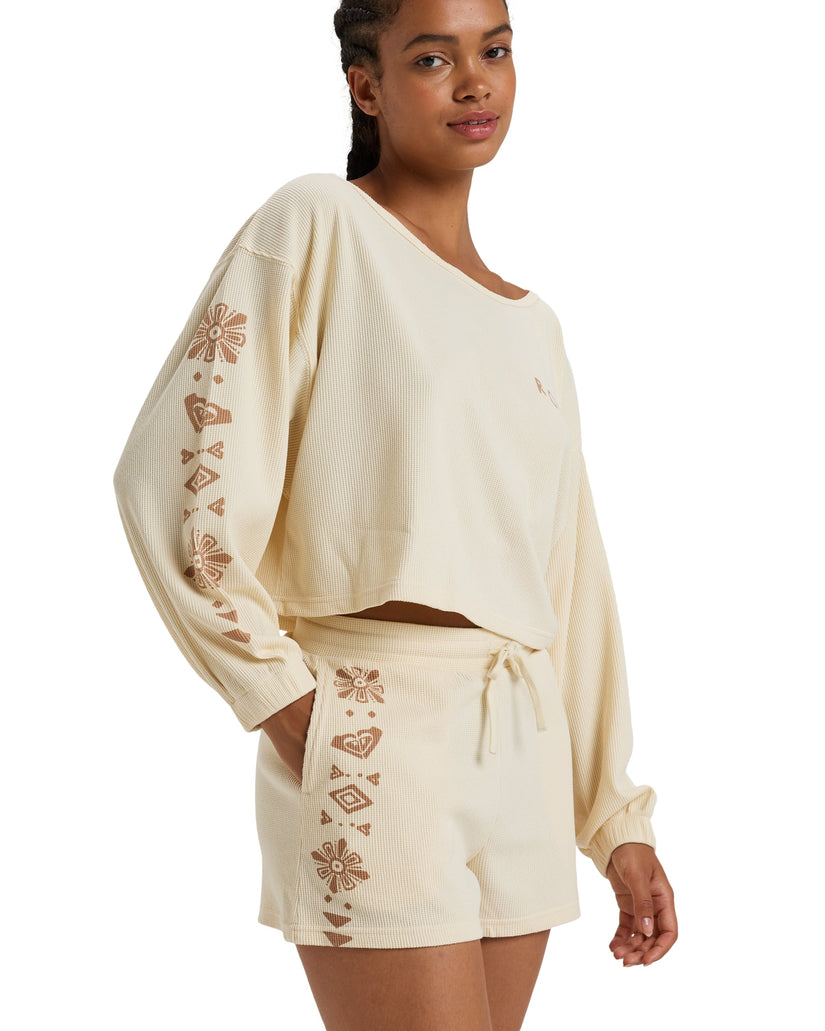 Women Roxy® Sandy Road Elastic Waist Shorts White | QRYC-16874