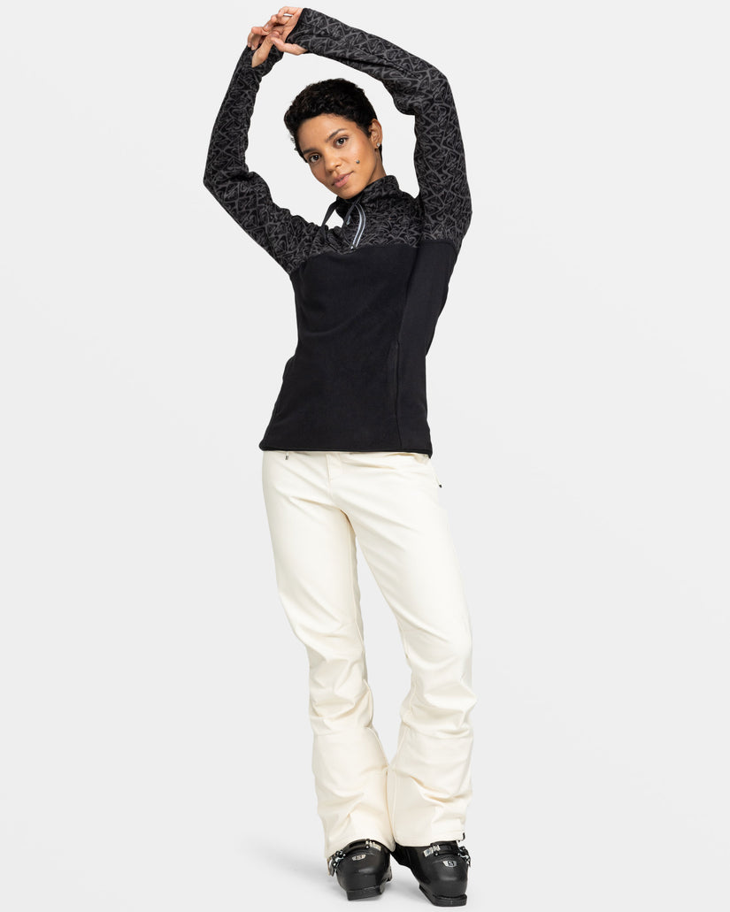 Women Roxy® Sayna Half Zip Polar Pullover Black | LJOZ-86420