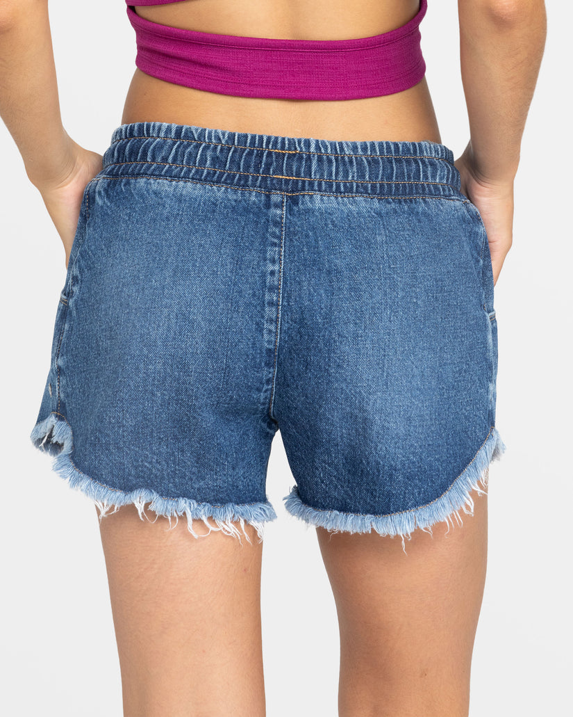 Women Roxy® Scenic Route Denim Shorts Blue | XFWK-40187