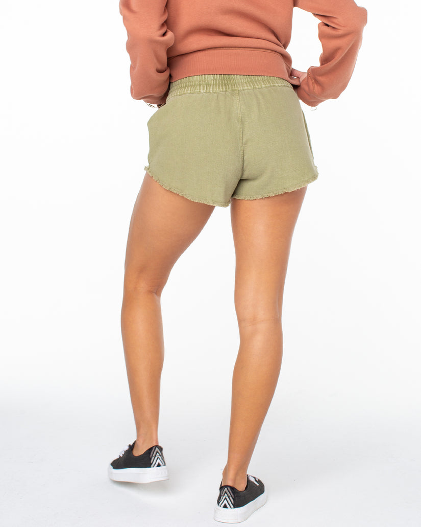 Women Roxy® Scenic Route Elastic Waist Shorts Green | OIKH-54103