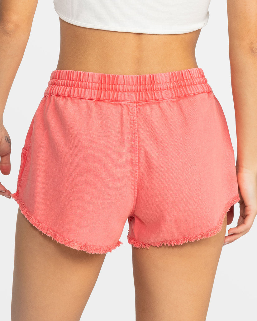 Women Roxy® Scenic Route Elastic Waist Shorts Rose | URXT-84056