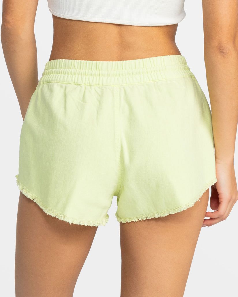 Women Roxy® Scenic Route Elastic Waist Shorts Green | DUYK-31487